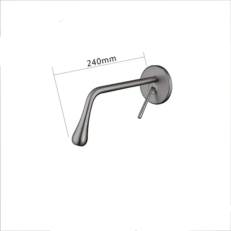 Minimalist brushed gold basin faucet bathroom wall mounted tap