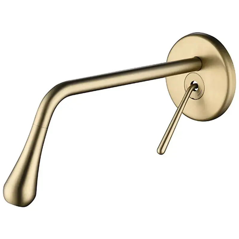 Minimalist brushed gold basin faucet bathroom wall mounted tap