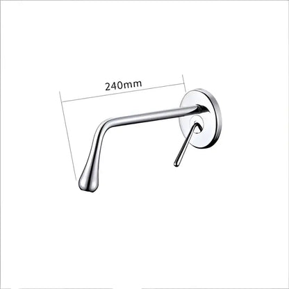 Minimalist brushed gold basin faucet bathroom wall mounted tap