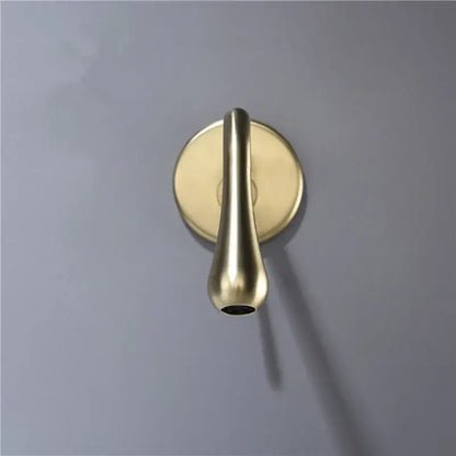 Minimalist brushed gold basin faucet bathroom wall mounted tap