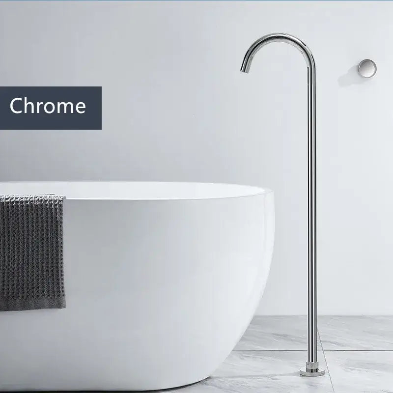 Minimalist brushed gold & black bathtub shower faucet bathroom spout