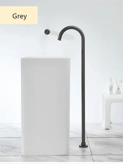 Minimalist brushed gold & black bathtub shower faucet bathroom spout