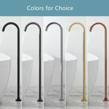 Minimalist brushed gold & black bathtub shower faucet bathroom spout