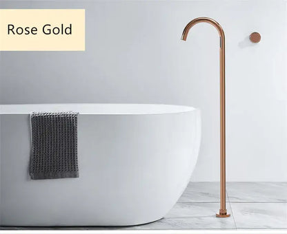 Minimalist brushed gold & black bathtub shower faucet bathroom spout