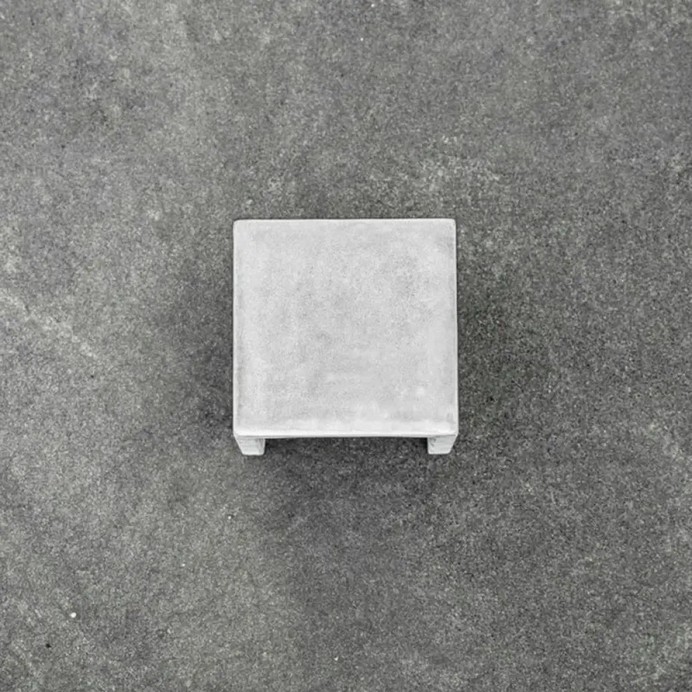 DecorBites™ Minimalist Cement LED Wall Sconce Light for Living Room in Grey Square Shape