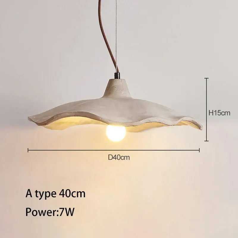 Minimalist ceramic petal pendant chandelier bedroom light