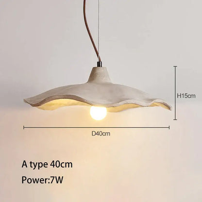Minimalist ceramic petal pendant chandelier bedroom light