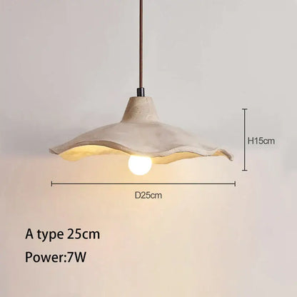 Minimalist ceramic petal pendant chandelier bedroom light