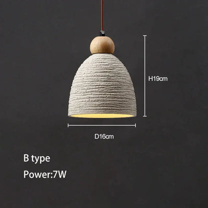 Minimalist ceramic petal pendant chandelier bedroom light