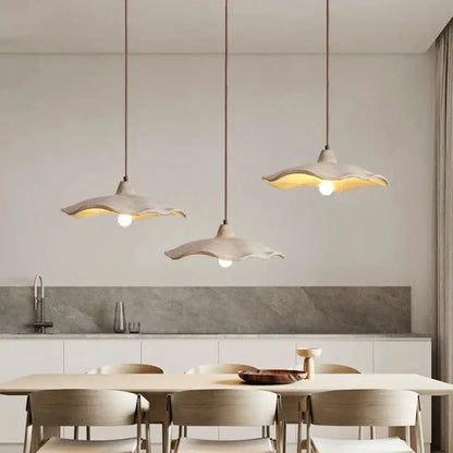 Minimalist ceramic petal pendant chandelier bedroom light