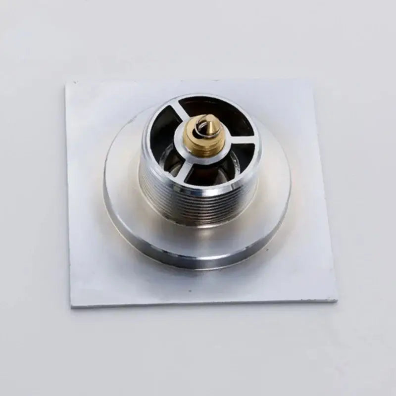 Minimalist chrome square brass anti odor floor drain bathroom trap