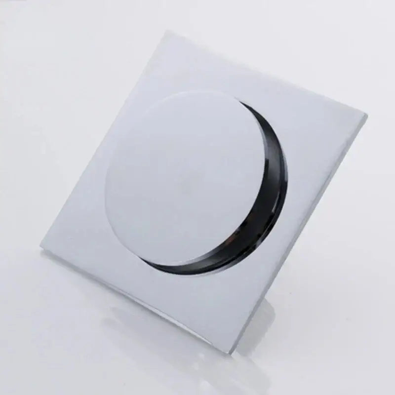 Minimalist chrome square brass anti odor floor drain bathroom trap