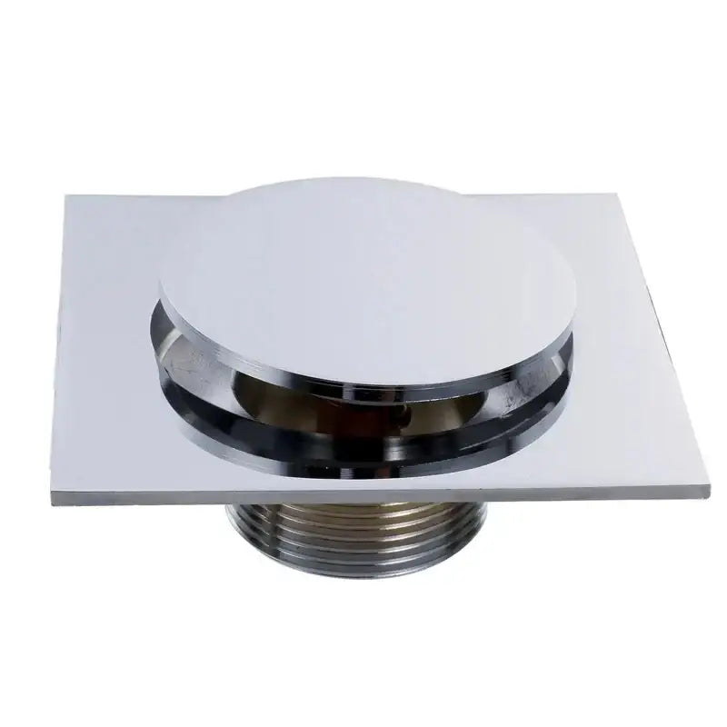 Minimalist chrome square brass anti odor floor drain bathroom trap