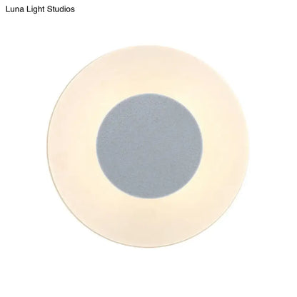Minimalist circular led wall lamp – living room backlit sconce