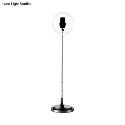 Minimalist circular metal mobile phone vanity light bedroom 110v-120v