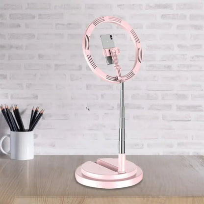 Minimalist circular metal mobile phone vanity light bedroom 110v-120v