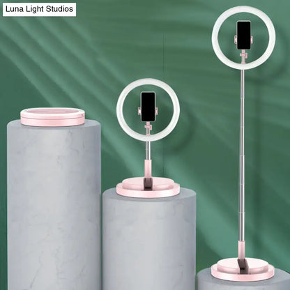 Minimalist circular metal mobile phone vanity light bedroom 110v-120v