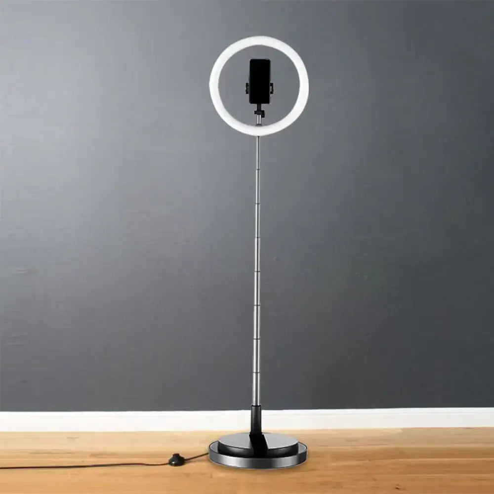 Minimalist circular metal mobile phone vanity light bedroom 110v-120v