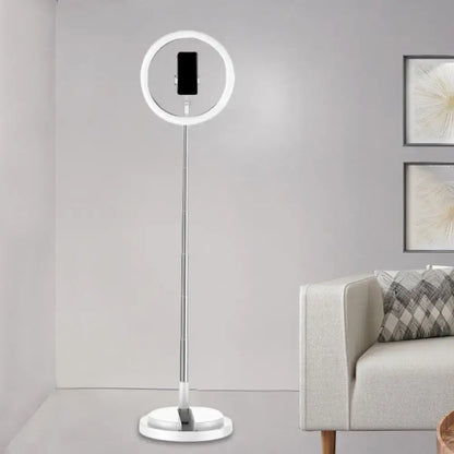 Minimalist circular metal mobile phone vanity light bedroom 110v-120v