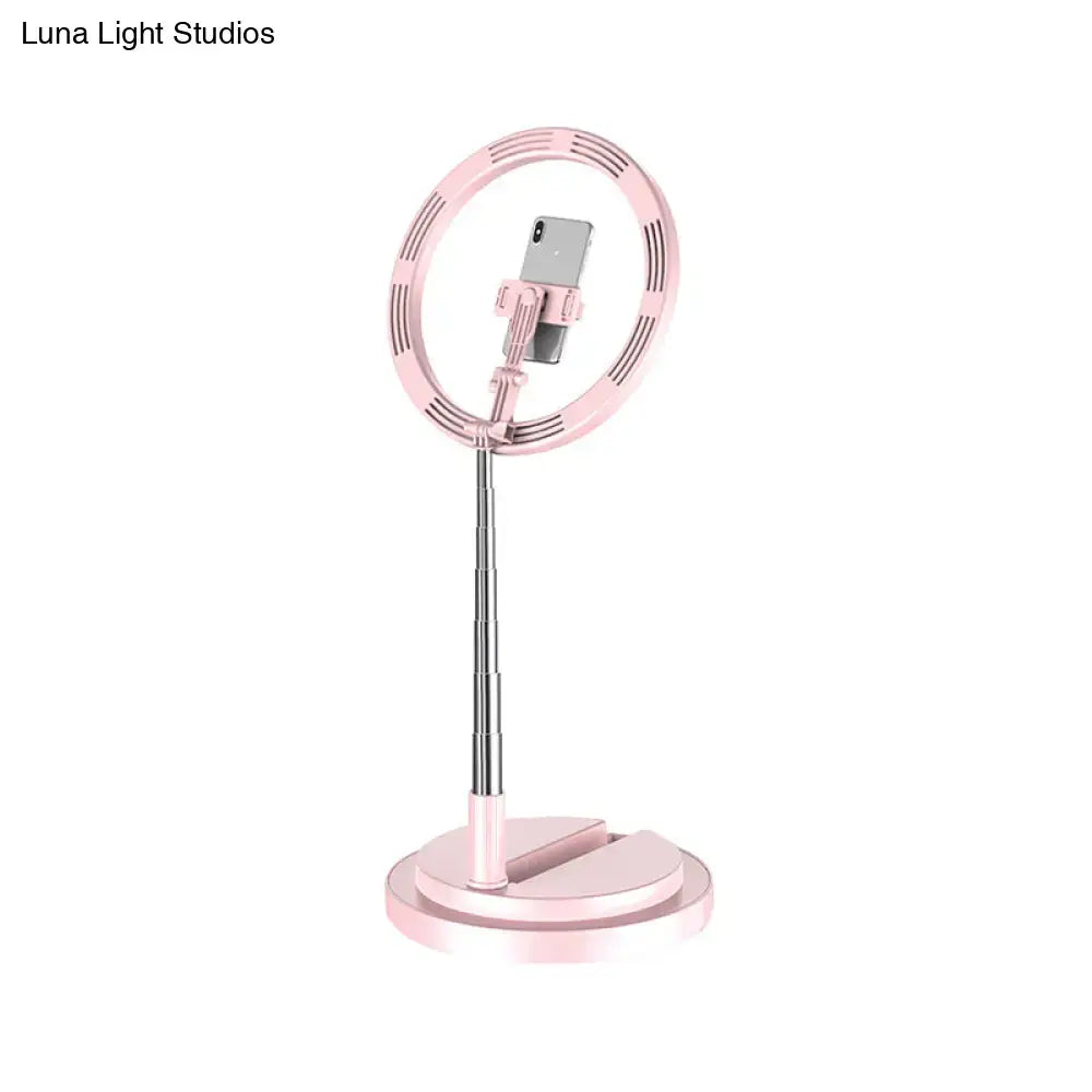 Minimalist circular metal mobile phone vanity light bedroom 110v-120v