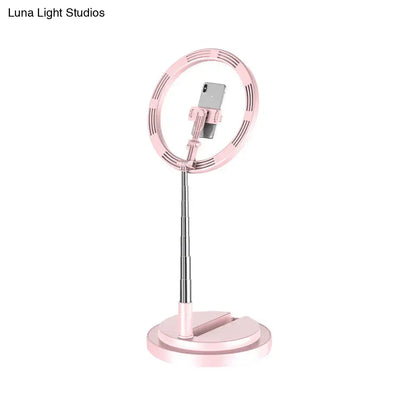 Minimalist circular metal mobile phone vanity light bedroom 110v-120v