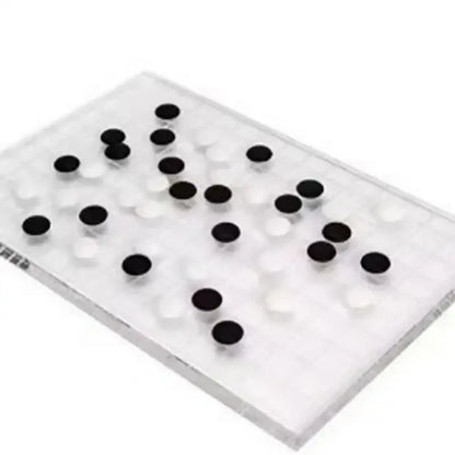 Minimalist clear geometric chess set living room acrylic board