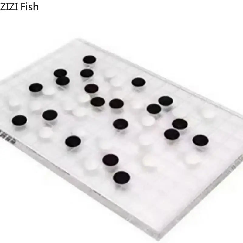 Minimalist clear geometric chess set living room acrylic board