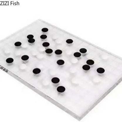 Minimalist clear geometric chess set living room acrylic board