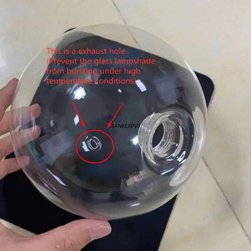Minimalist clear glass bubble led pendant light dining room