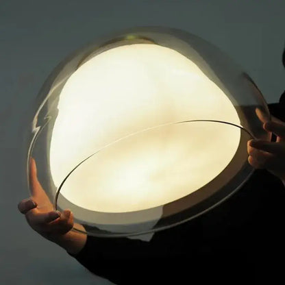 Minimalist clear glass jelly pendant lamp for living room