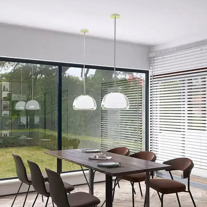 Minimalist clear glass jelly pendant lamp for living room