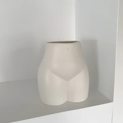 Minimalist cream abstract human body vase bedroom ceramic decor