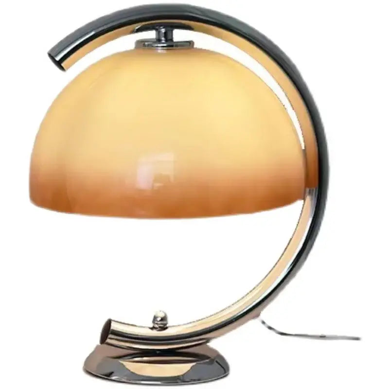 Minimalist cream bauhous mushroom table lamp for bedroom