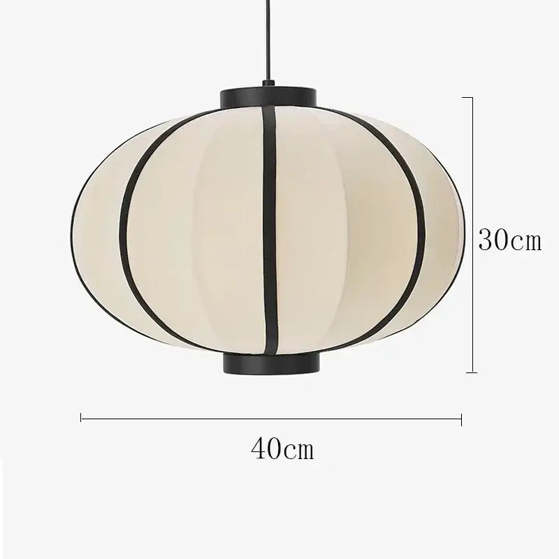 Minimalist cream & black geometric pendant light – dining room