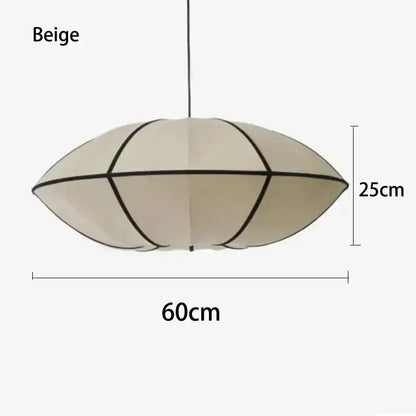 Minimalist cream & black geometric pendant light – dining room