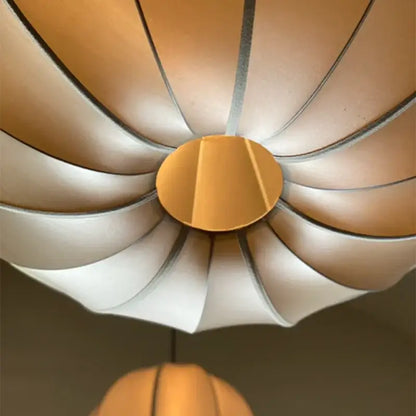 Minimalist cream & black geometric pendant light – dining room