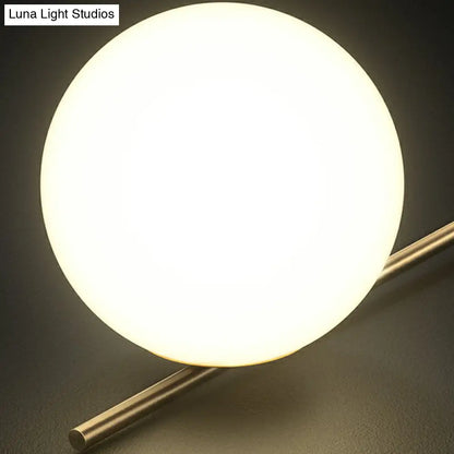 DecorBites™ Minimalist Cream Glass Globe Island Pendant Light for Dining Room