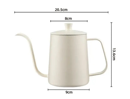 Minimalist cream stainless steel glass coffee maker kitchen kettle