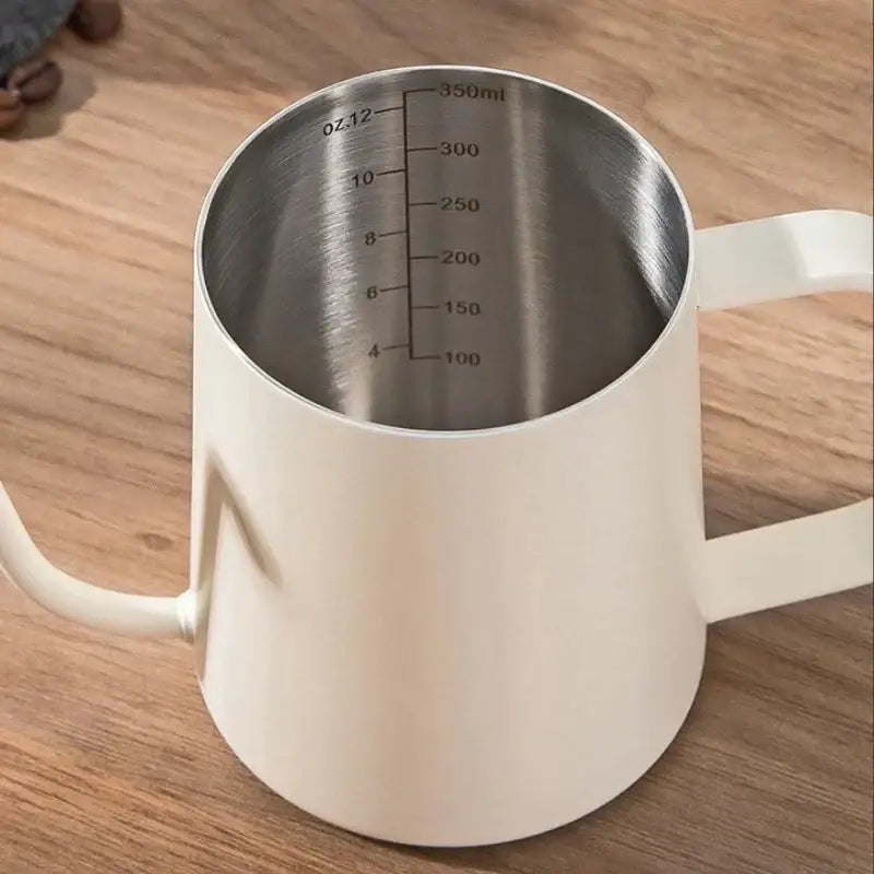 Minimalist cream stainless steel glass coffee maker kitchen kettle