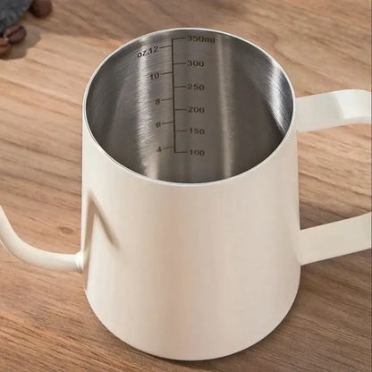 Minimalist cream stainless steel glass coffee maker kitchen kettle