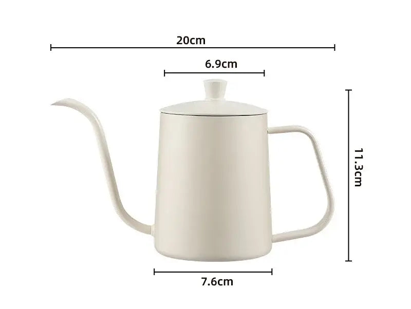 Minimalist cream stainless steel glass coffee maker kitchen kettle