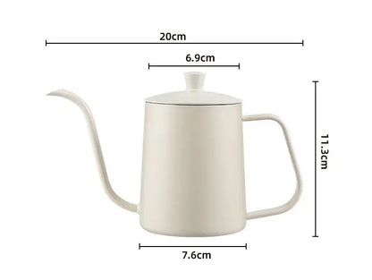 Minimalist cream stainless steel glass coffee maker kitchen kettle
