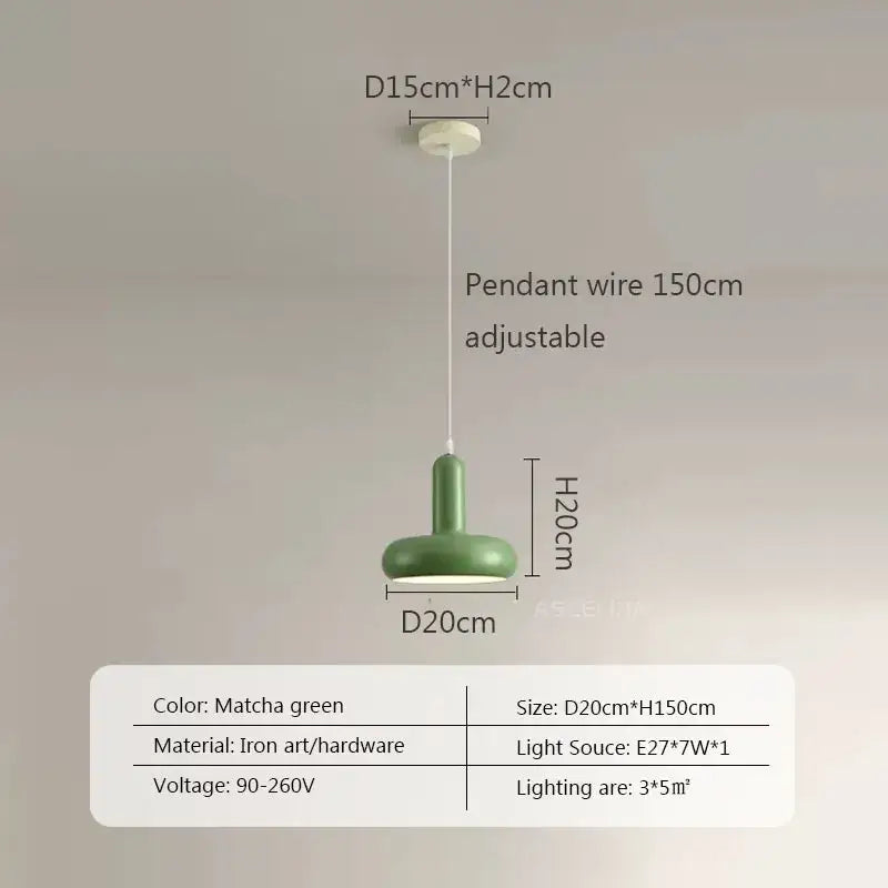 Minimalist cream white ceramic pendant light for dining room