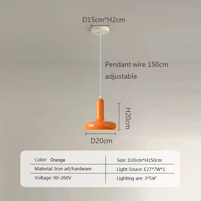 Minimalist cream white ceramic pendant light for dining room