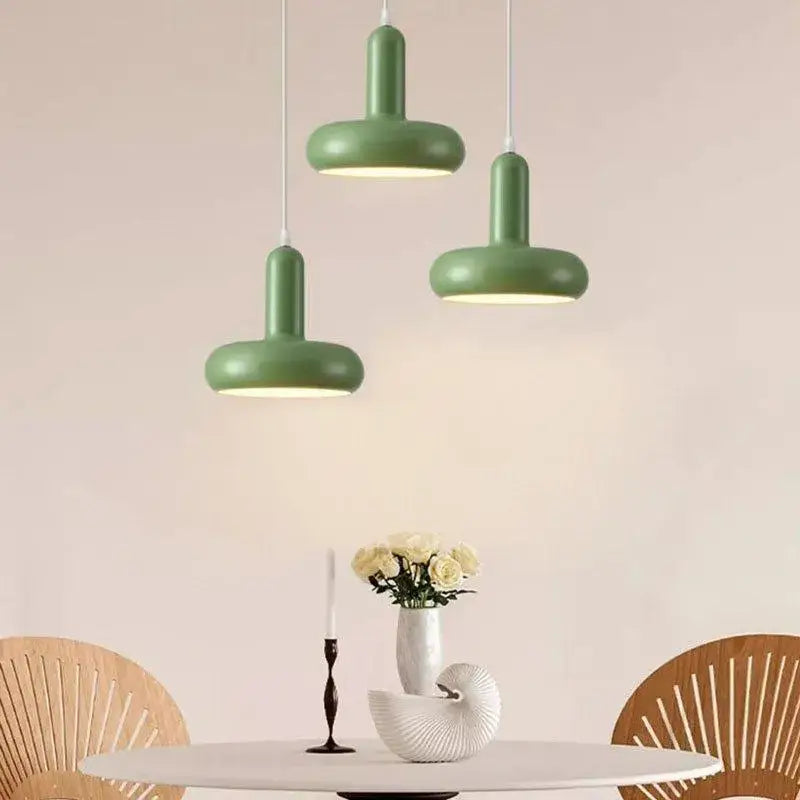 Minimalist cream white ceramic pendant light for dining room