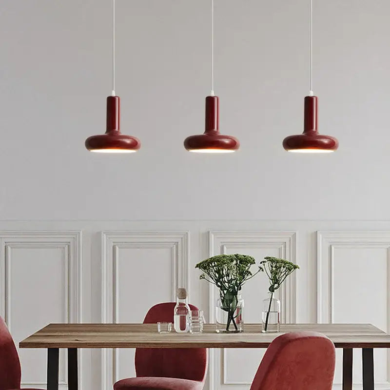 Minimalist cream white ceramic pendant light for dining room