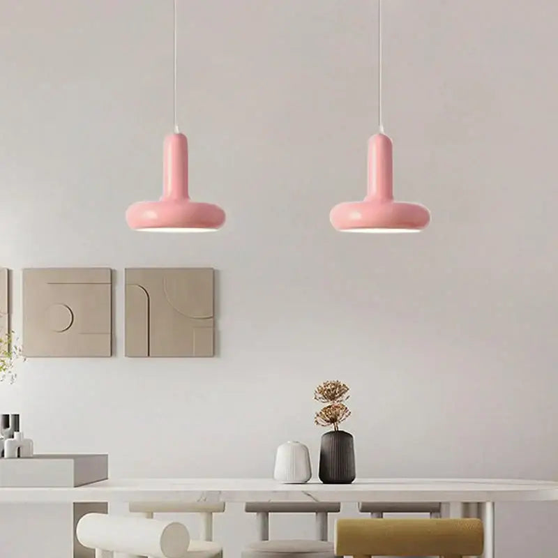 Minimalist cream white ceramic pendant light for dining room
