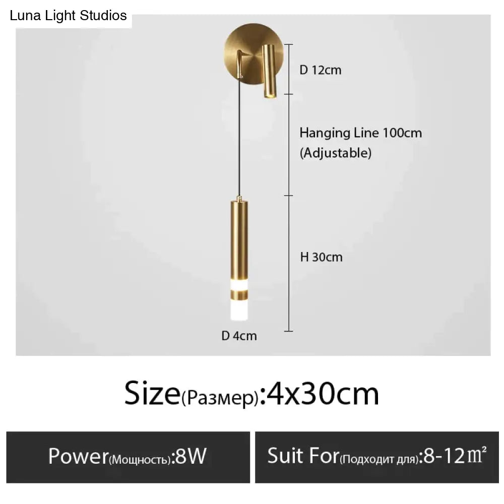 DecorBites™ Minimalist Creative Luxury  Bedroom bedside wall lamp with spotlight