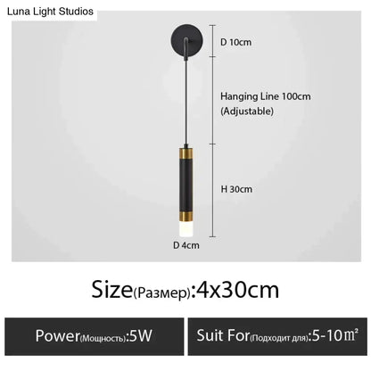 DecorBites™ Minimalist Creative Luxury  Bedroom bedside wall lamp with spotlight