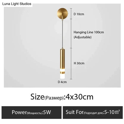 DecorBites™ Minimalist Creative Luxury  Bedroom bedside wall lamp with spotlight